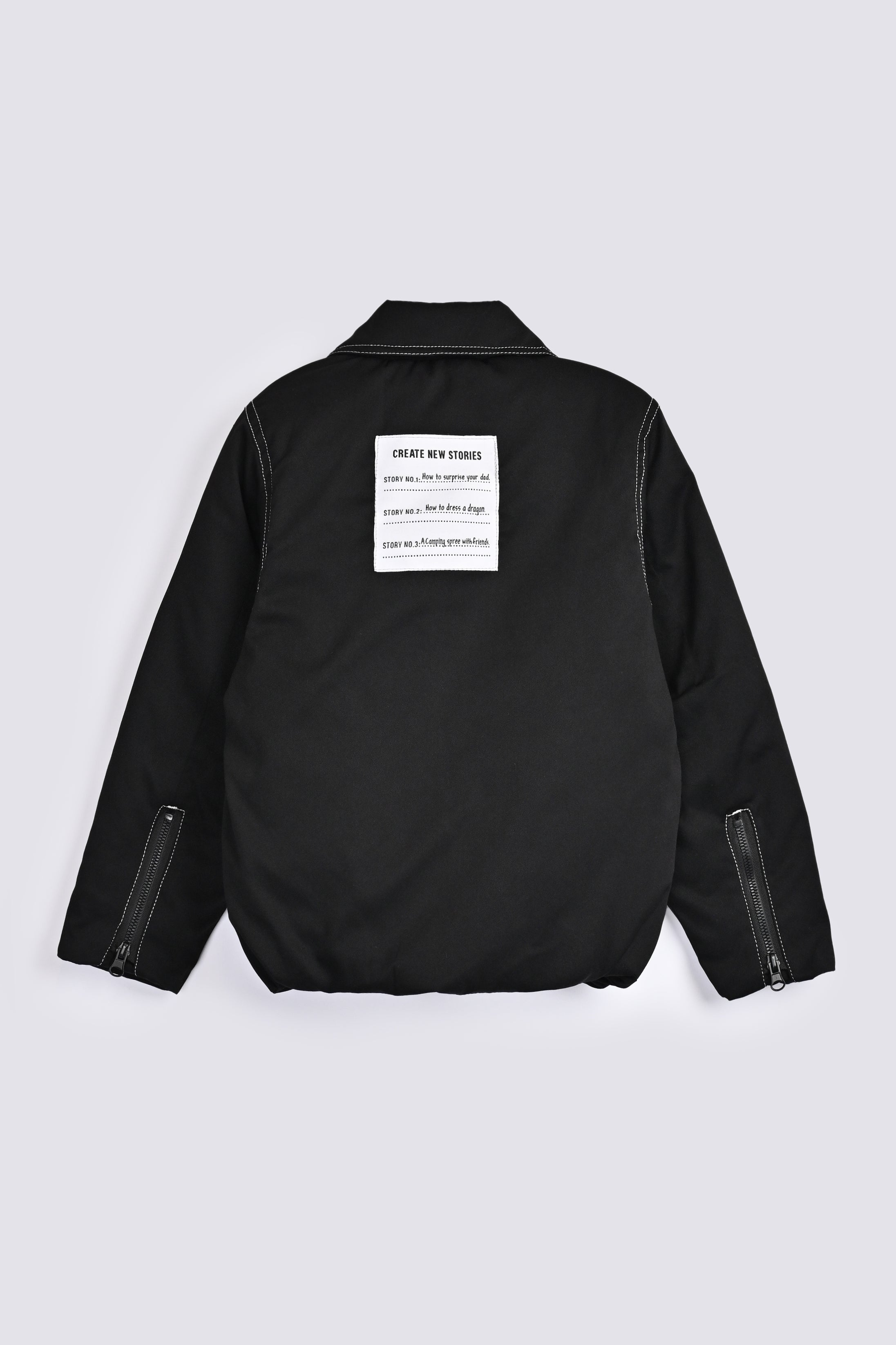 BOYS CONTRAST THREAD PUFFER JACKET