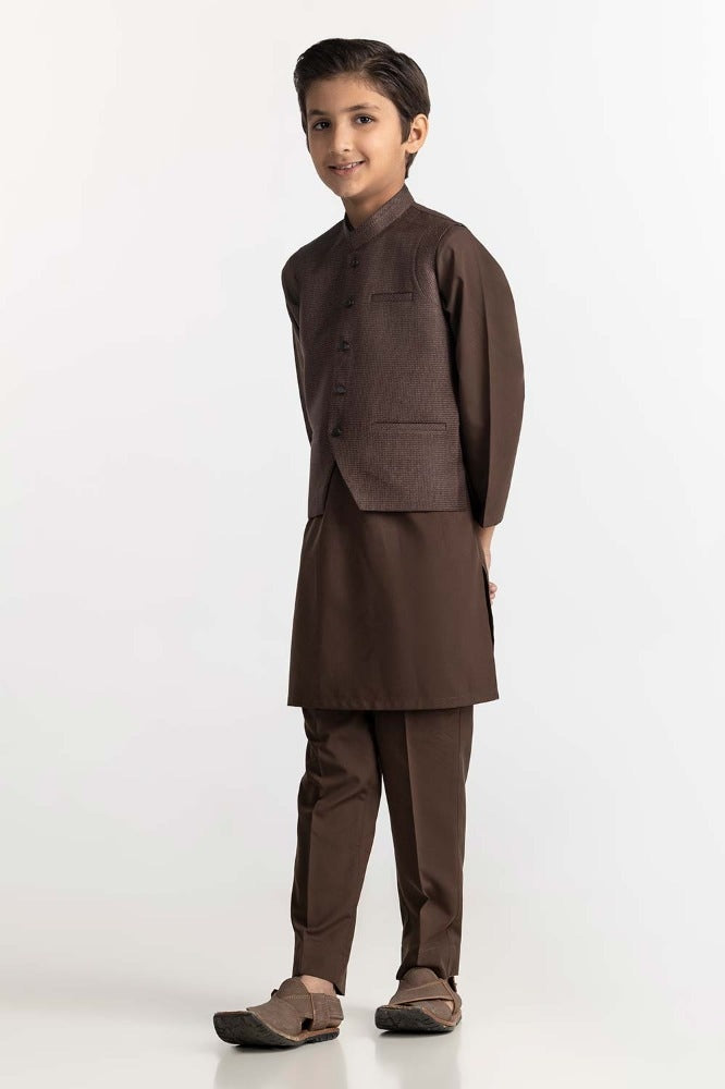 Brown Styling Waist Coat KWC-PD24-001