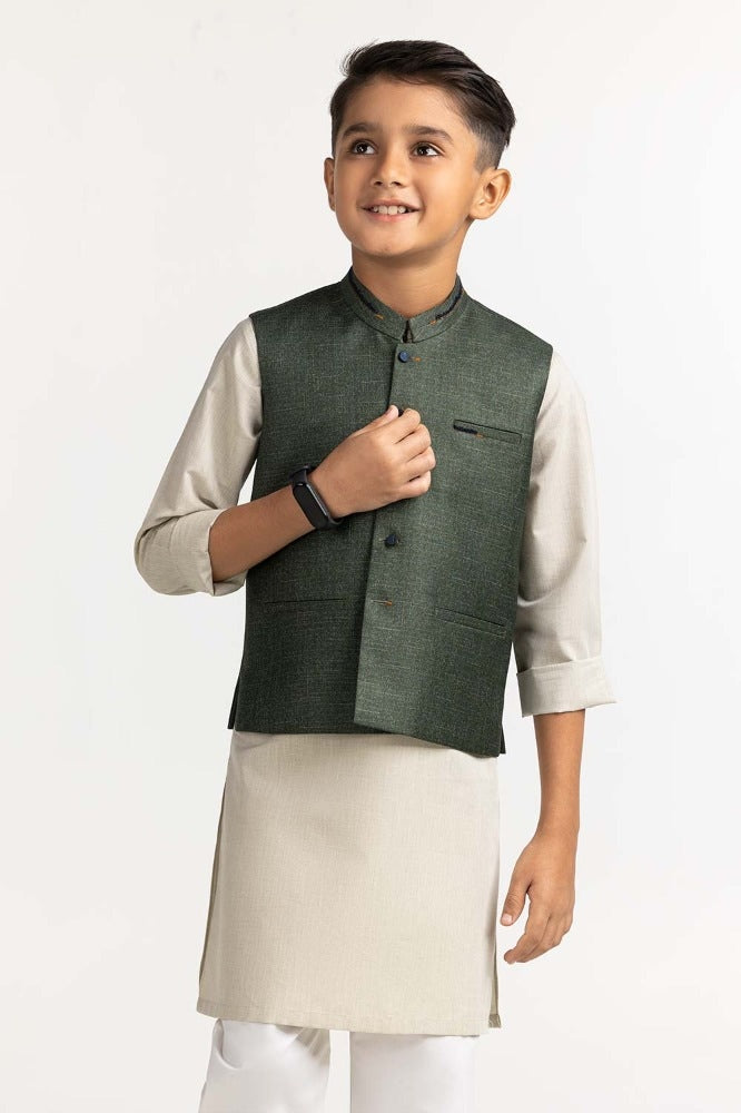 Green Styling Waist Coat KWC-PD23-017