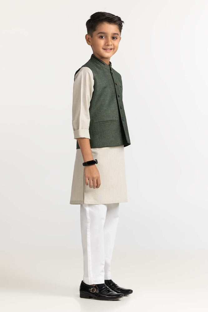 Green Styling Waist Coat KWC-PD23-017