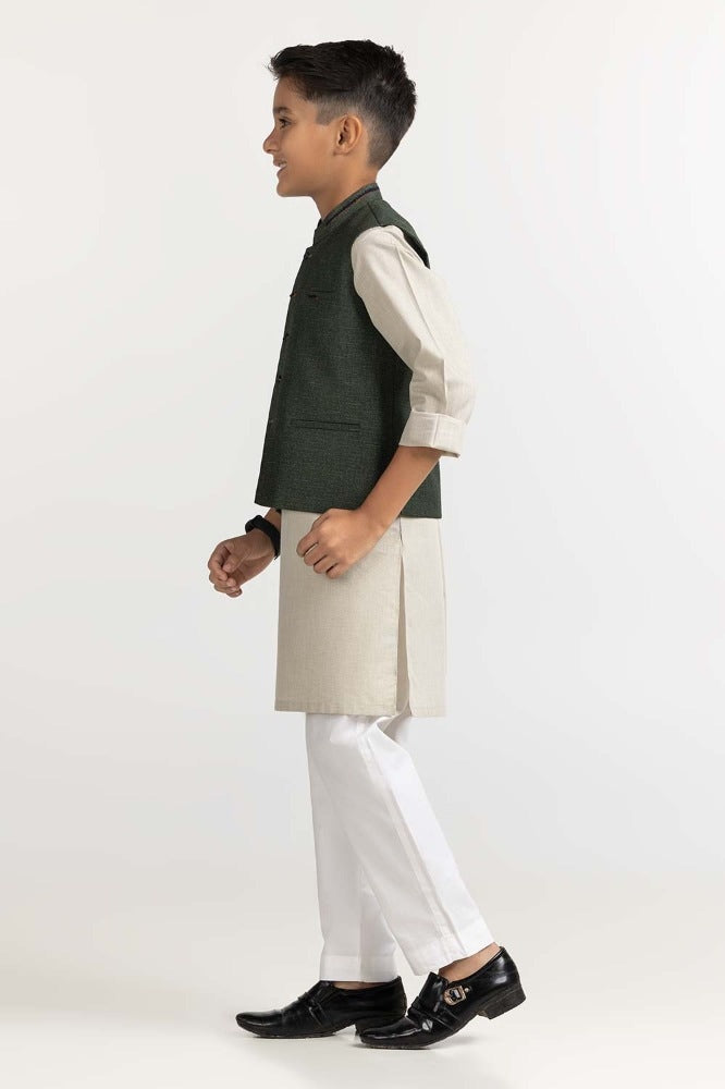 Green Styling Waist Coat KWC-PD23-017